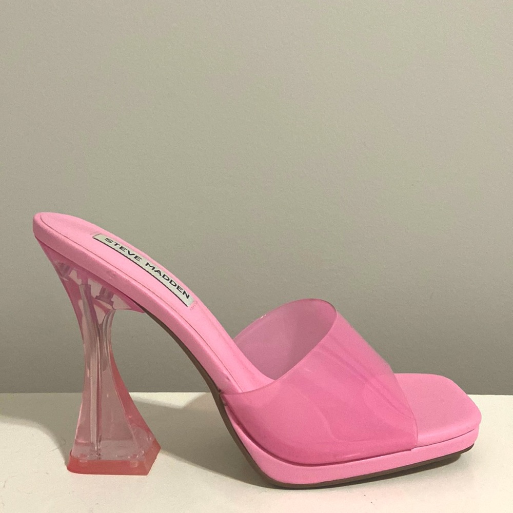 STEVE MADDEN LIPA HEEL PINK